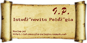Istvánovits Pelágia névjegykártya